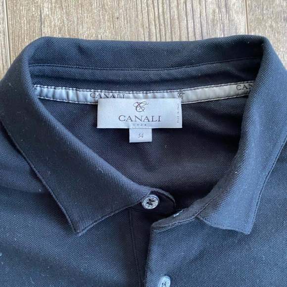 Canali Black Polo Shirt - Picture 1 of 4